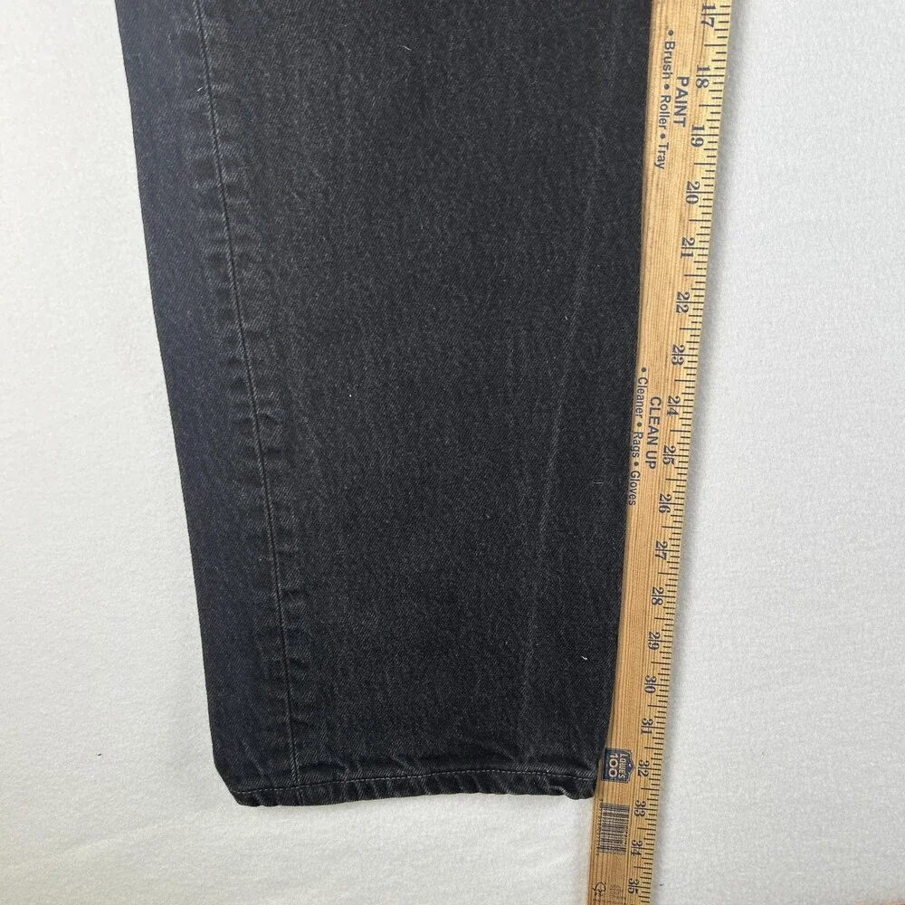 Vintage Levis 501 Jeans Mens 35x32 Charcoal Wash Black Denim Regular Straight